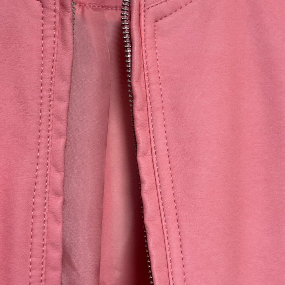 Pink Alfani vegetarian leather jacket, NWT, size: L - Picture 6 of 8
